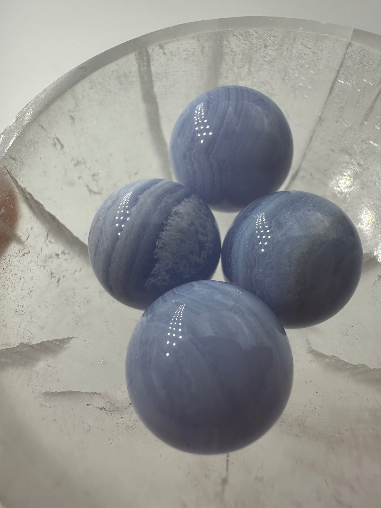 Chalcedonkugeln, blau, mini