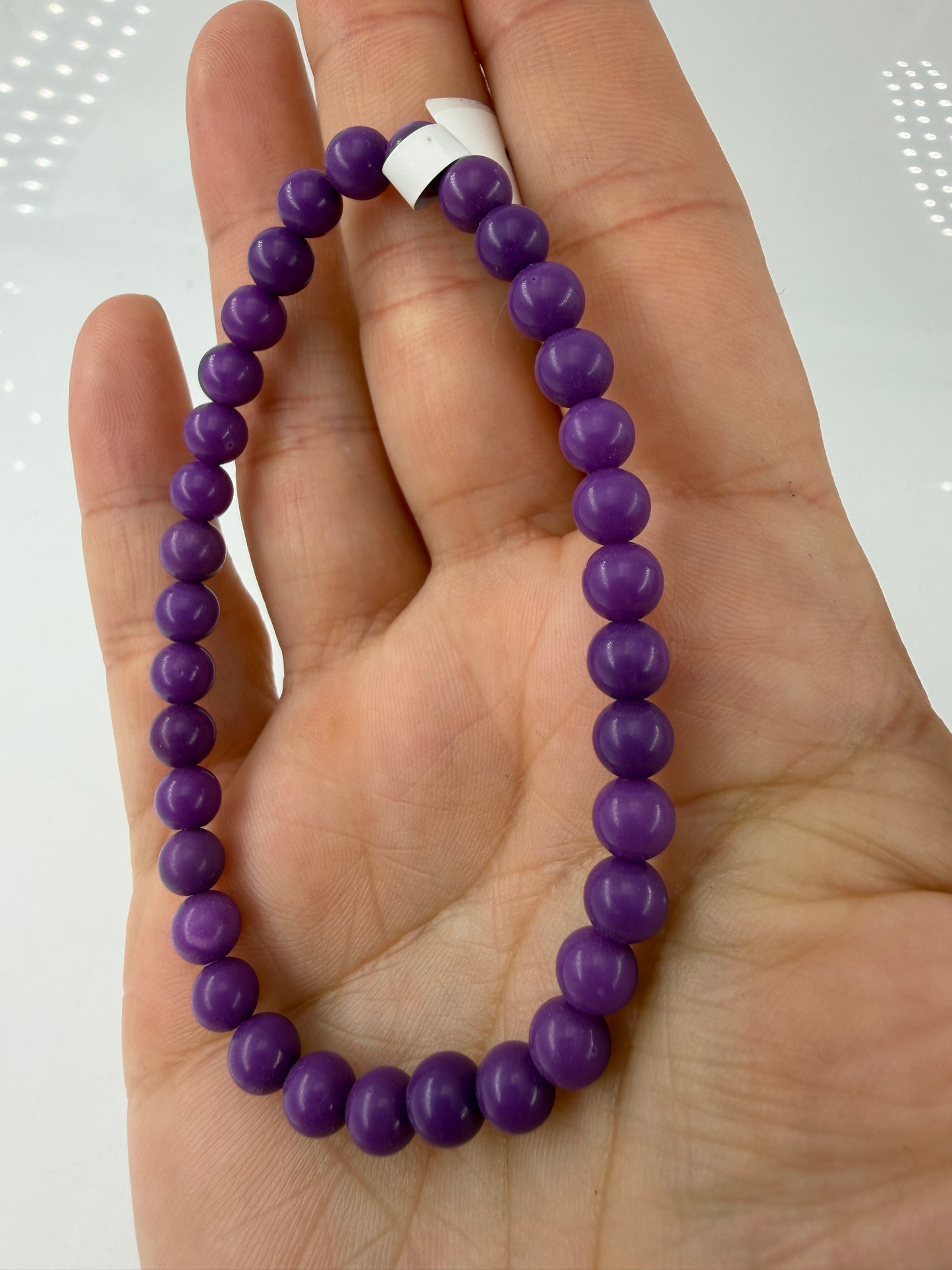 Phosphosiderit Armband PA22 – Einzelstück, Umfang 19 cm, seltenes Eisenphosphat-Mineral.