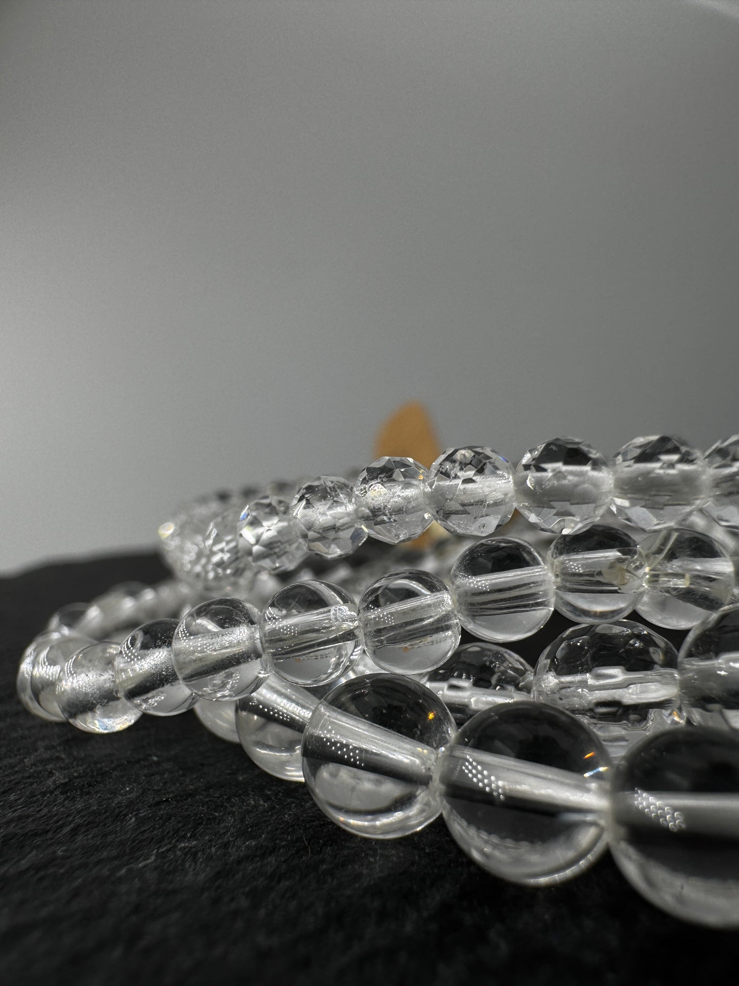 Bergkristall Kugelarmband, klassisches transparentes Quarzarmband