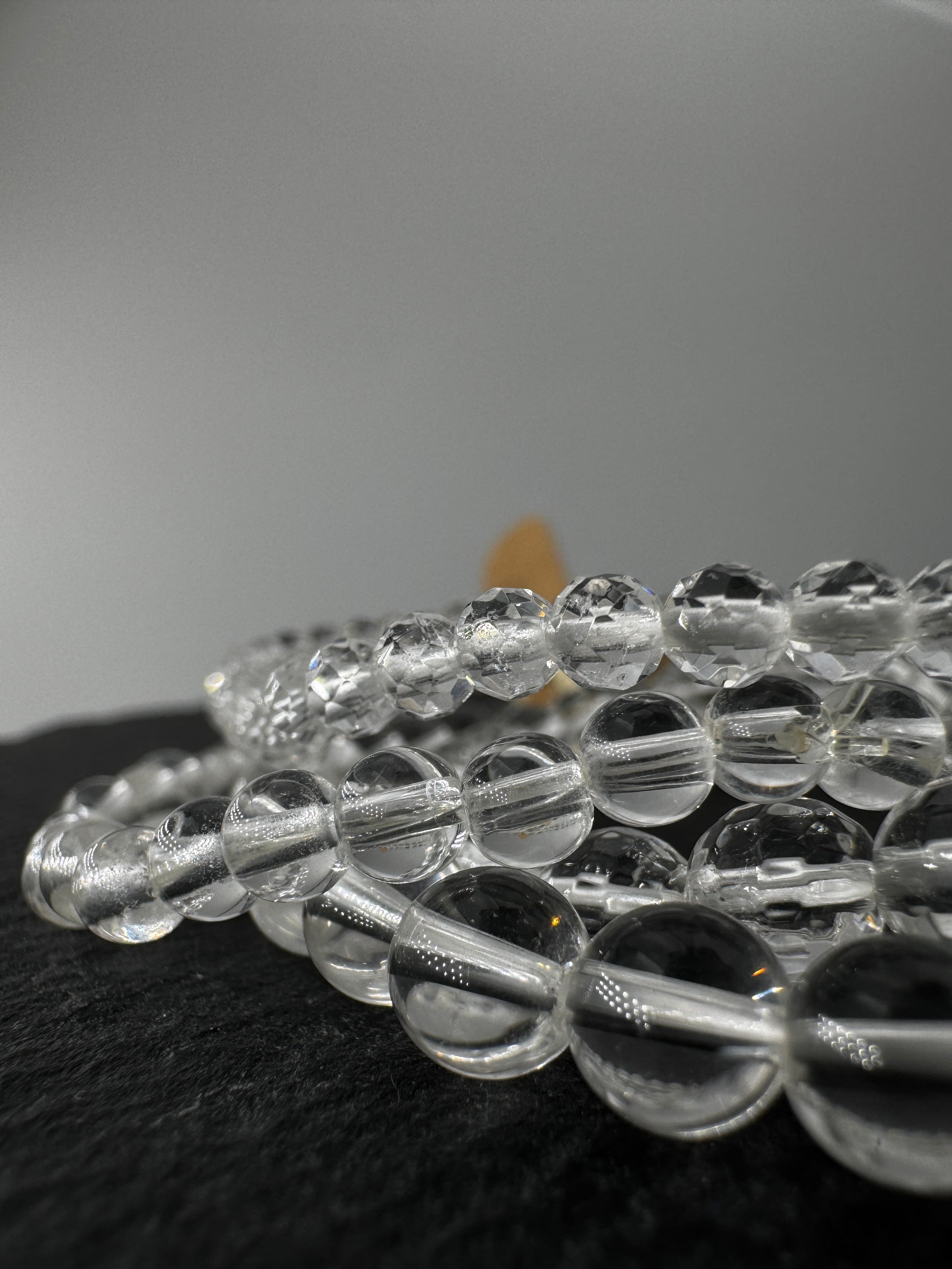 Bergkristall Kugelarmband, klassisches transparentes Quarzarmband