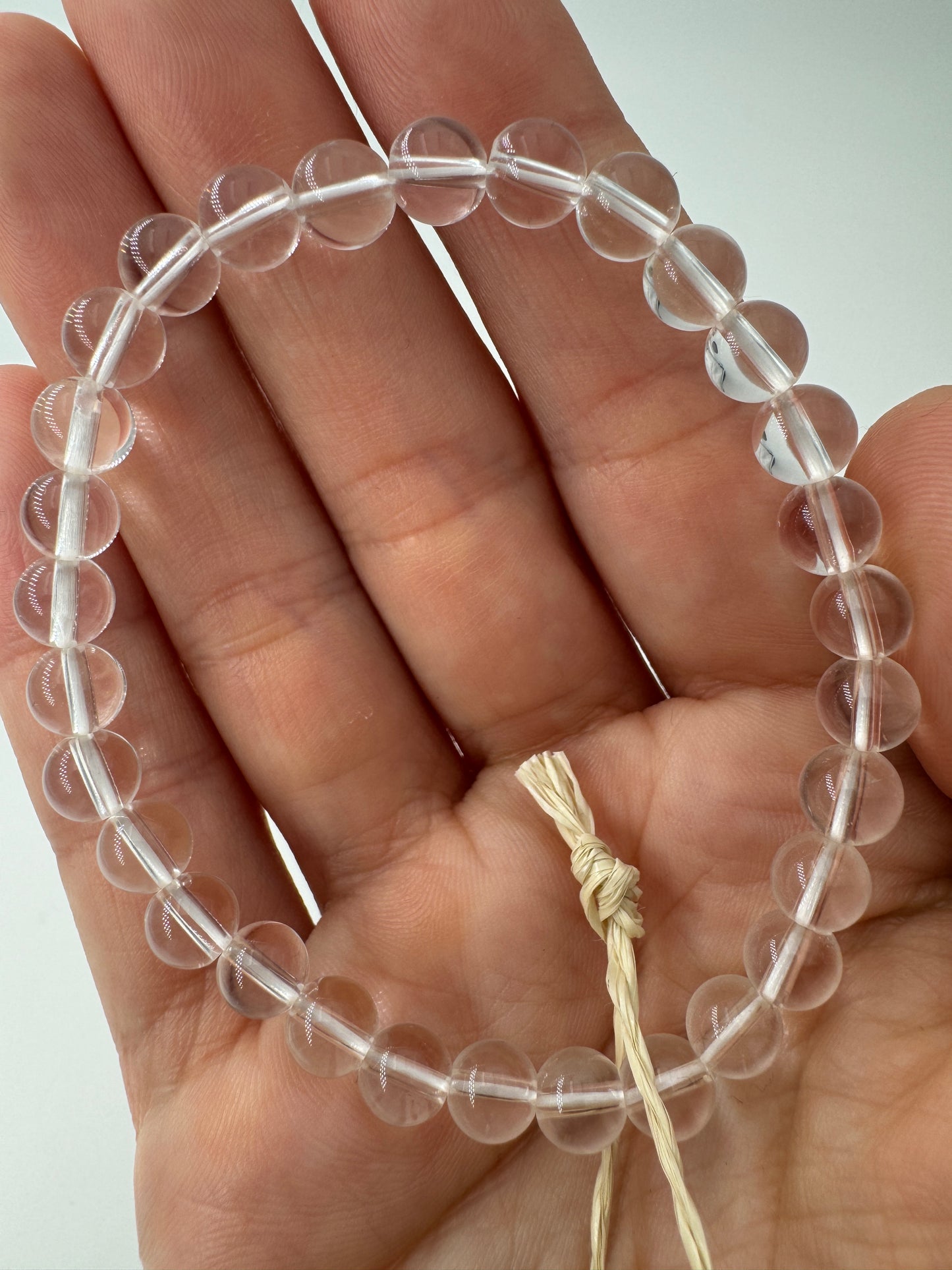 Bergkristall Kugelarmband, klassisches transparentes Quarzarmband