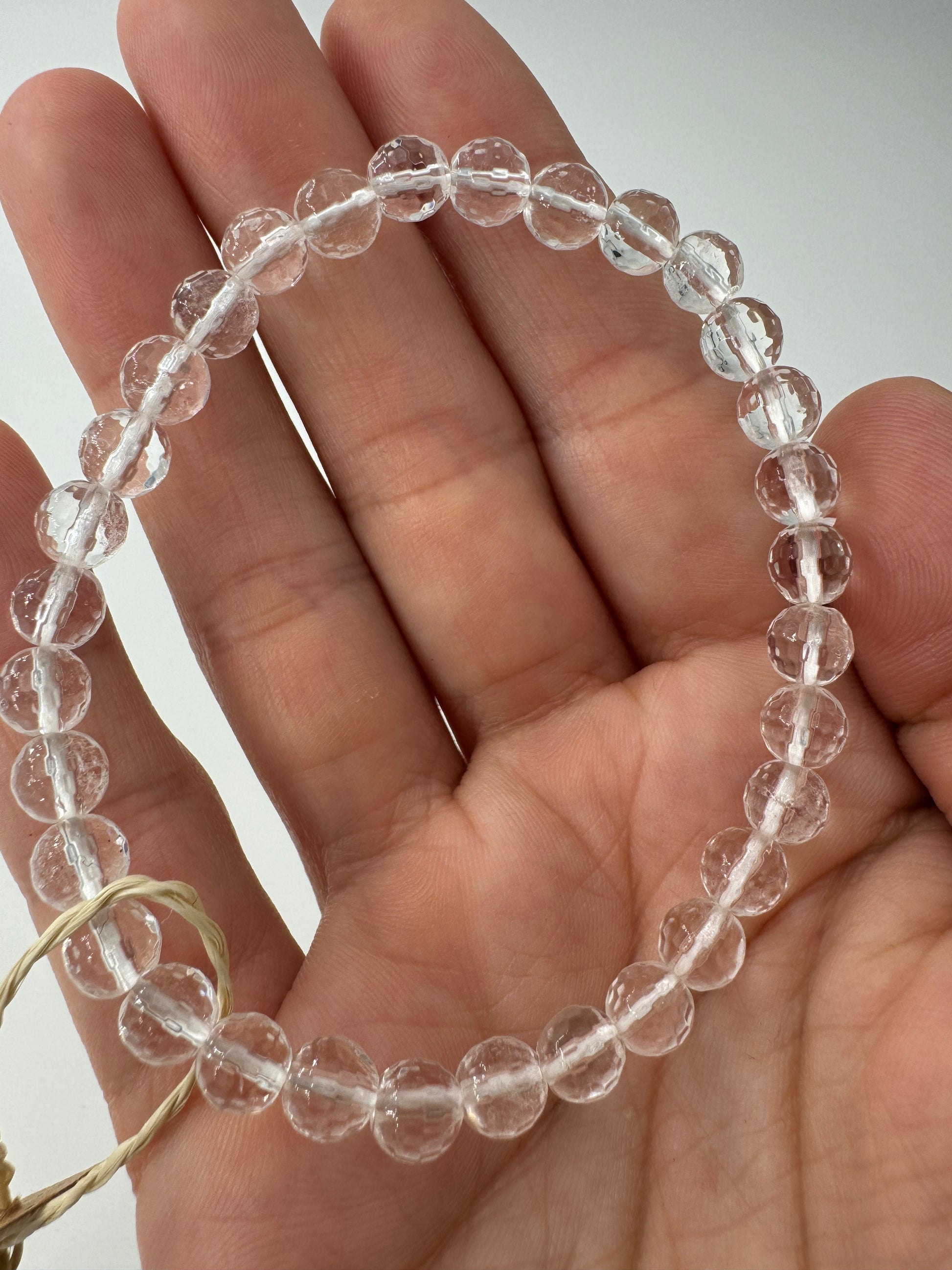 Bergkristall Kugelarmband, klassisches transparentes Quarzarmband