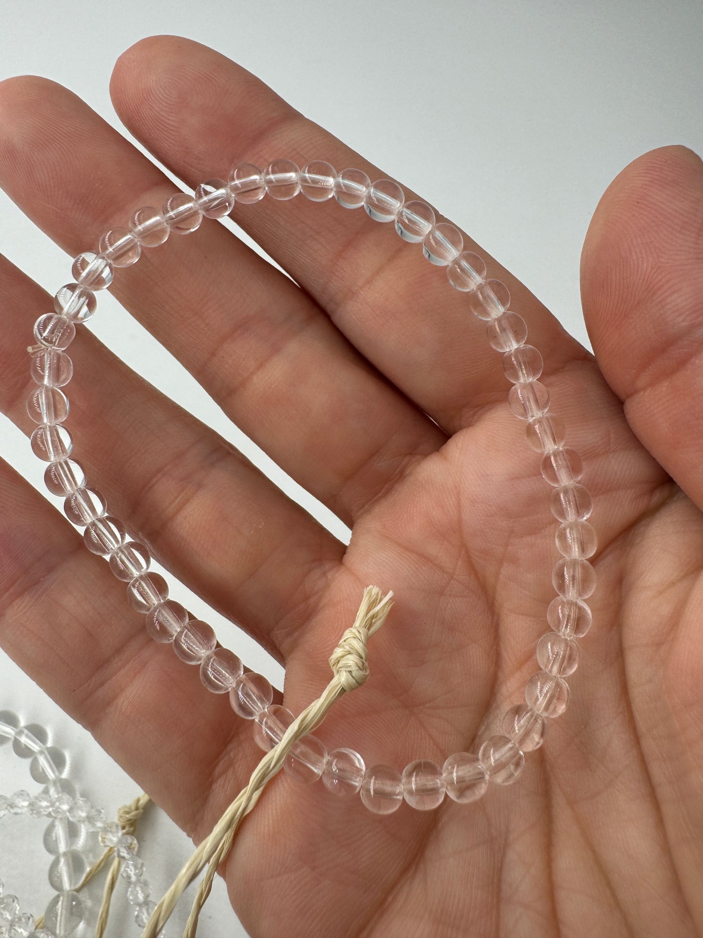 Bergkristall Kugelarmband, klassisches transparentes Quarzarmband