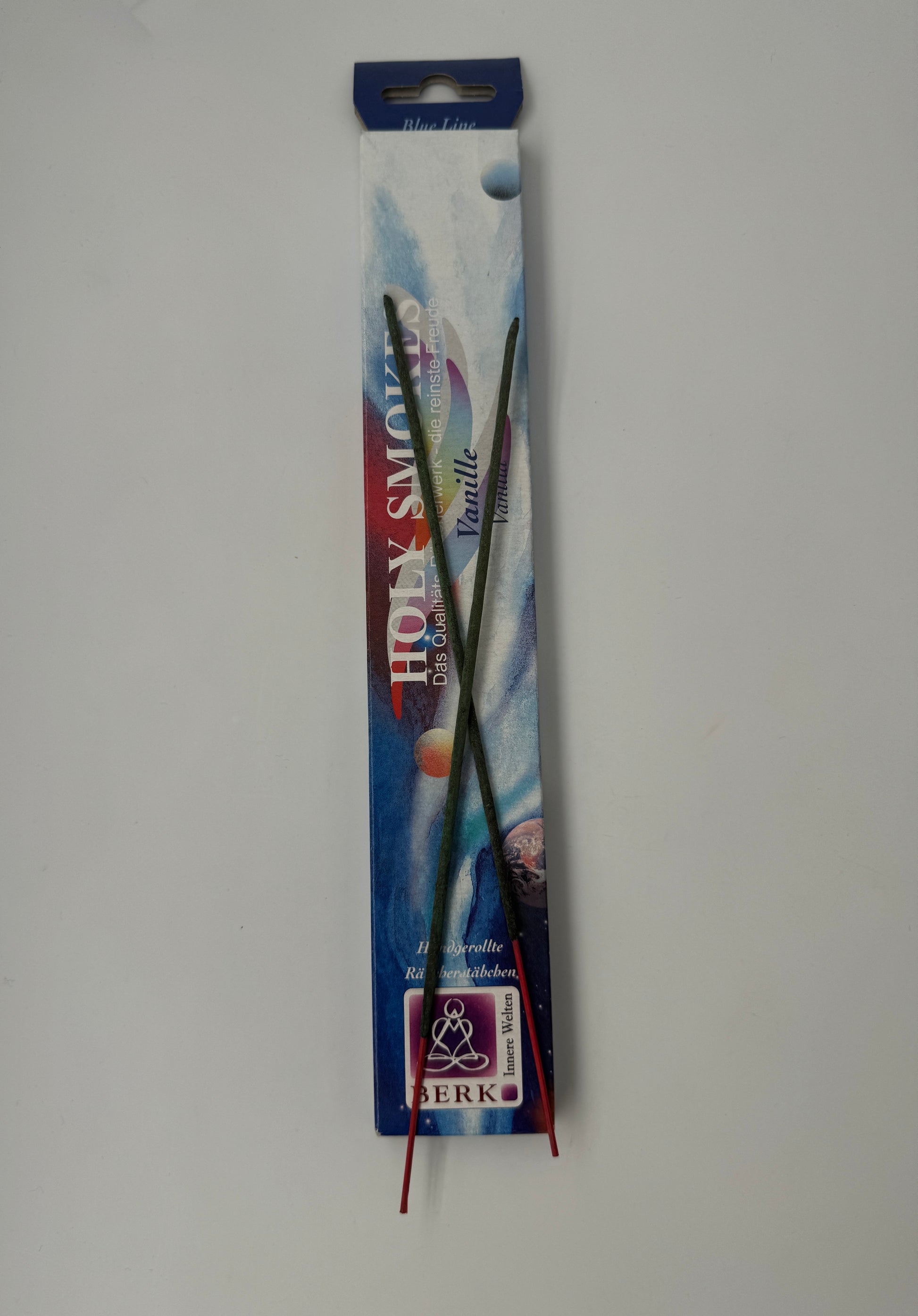 Berk Holy Smokes Blue Line Räucherstäbchen Vanille, 10 Stück, 30–60 Min. Glimmdauer