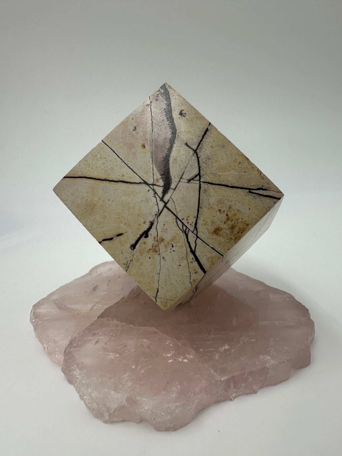 Bilder Jaspis Würfel JW54, ca. 5,5 cm, mit natürlichem Landschaftszeichnungsmuster in Braun- und Beigetönen