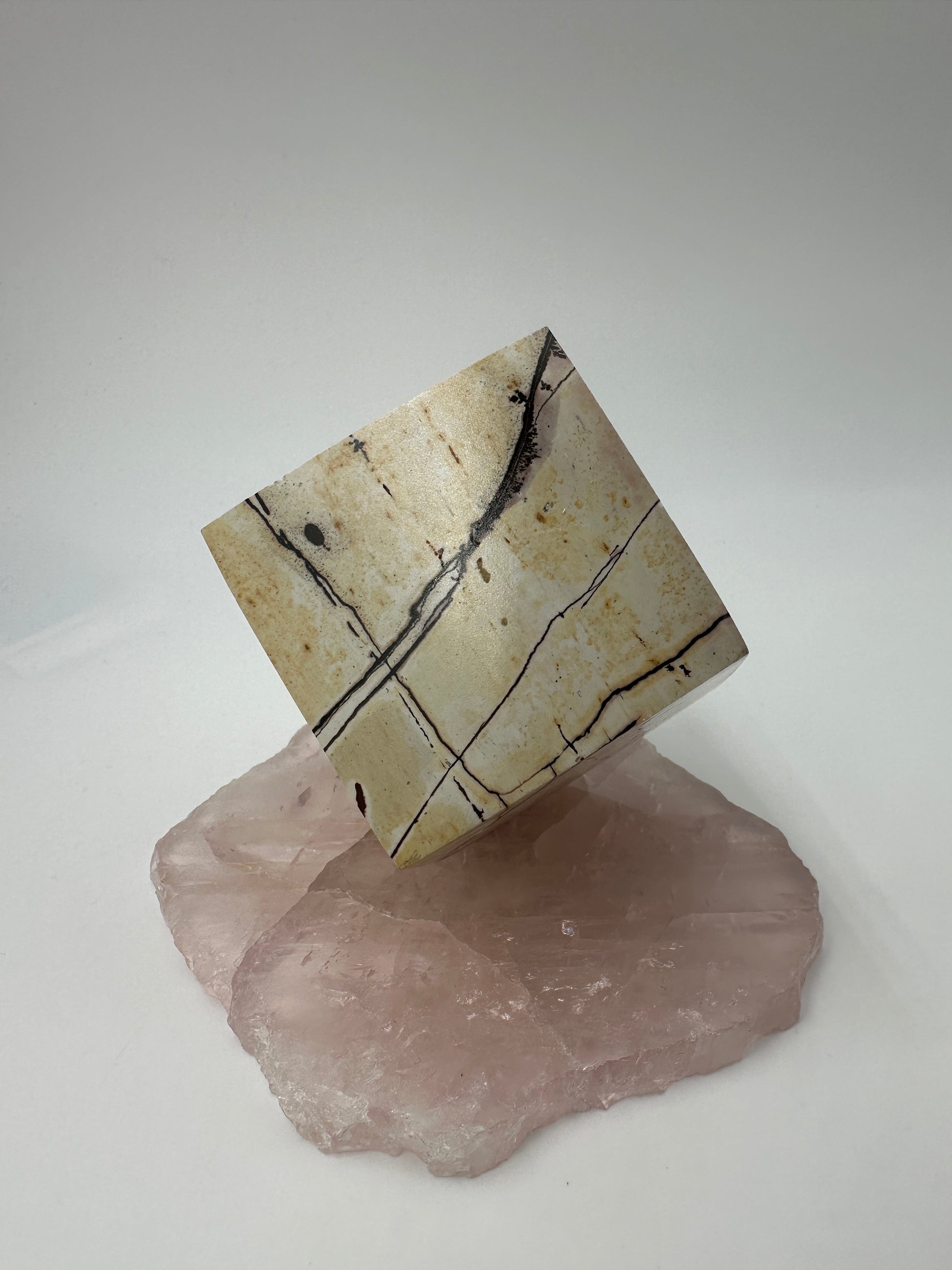 Bilder Jaspis Würfel JW54, ca. 5,5 cm, mit natürlichem Landschaftszeichnungsmuster in Braun- und Beigetönen