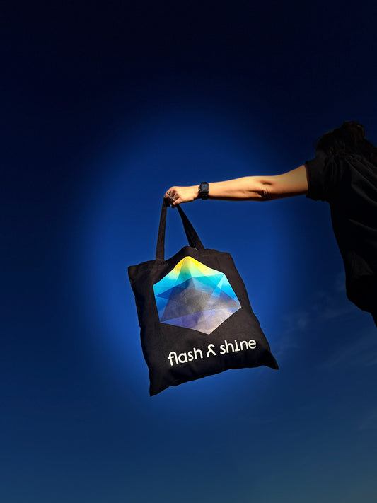Canvas Bag mit flash & shine Logo und Schriftzug