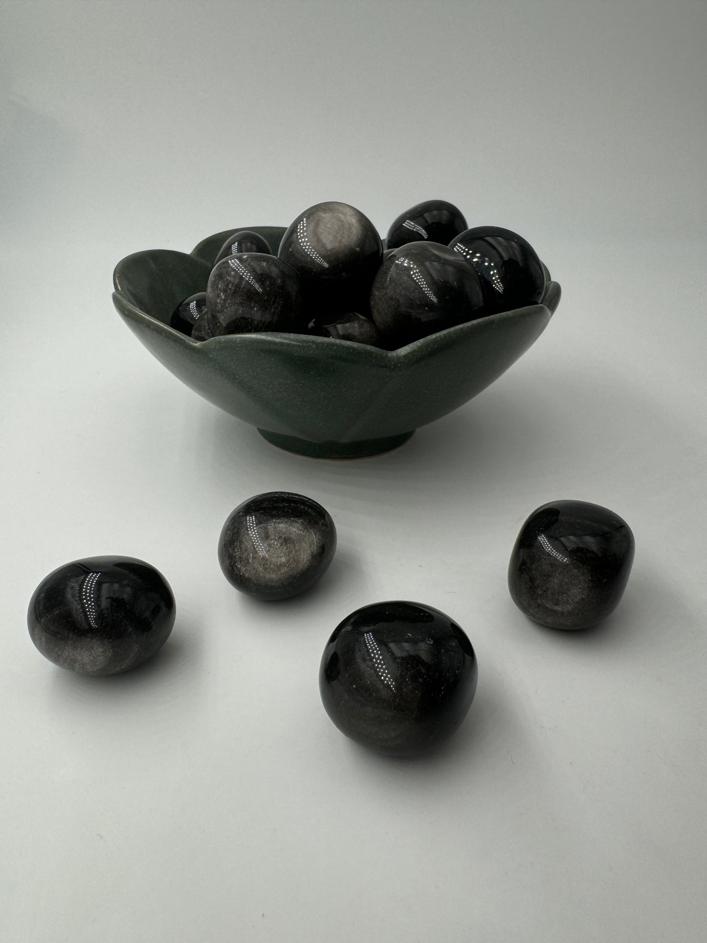 Silberobsidian Trommelsteine