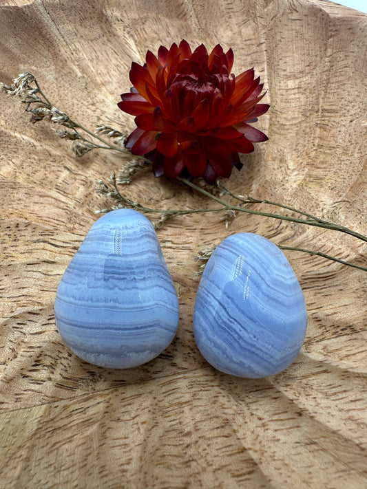 Blauer Chalcedon Anhänger